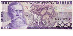 SERIE KW

100 PESOS

H 3819615

P # 68B Banknote