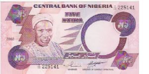 5 NAIRA

T/18  225141

P # 24H Banknote