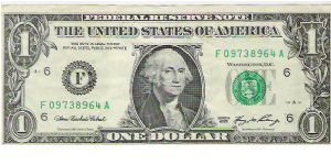 SERIE 2006

ONE DOLLAR

F 09738964 A Banknote