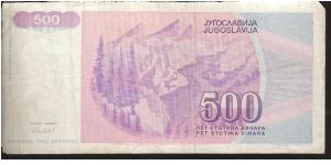 Banknote from Yugoslavia