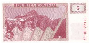 Banknote from Slovenia