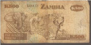 Banknote from Zambia