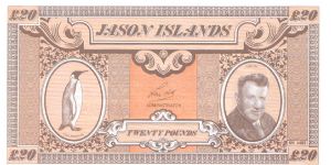 1979 JASON ISLANDS 20 POUNDS

*NOTES VALID ONLY TILL DECEMBER 31, 1979* Banknote