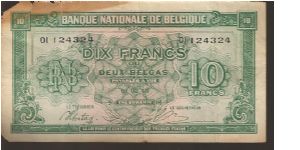 P122
10 Farancs/2 Belgas Banknote