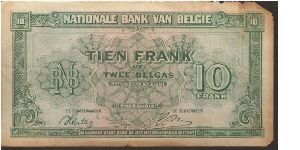 Banknote from Belgium