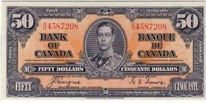 DOMINION OF CANADA
 $50 Banknote