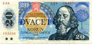 Czechoslovakia

20 Korun
Multi
J.A. Komensky
Atom, Tree of life, rainbow & young couple  
Wtrmk Stars & leafs Banknote