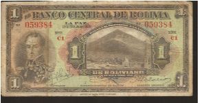 P119
1 Boliviano Banknote