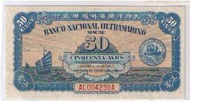 MACAU-1945-
 50CENTS Banknote