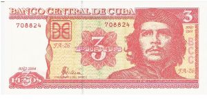 3 pesos; 2004 Banknote