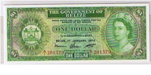 THE GOVERNMENT OF BELIZE- $1.O Banknote