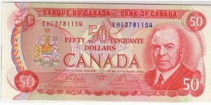 BANK OF CANADA-
 $50-RCMP AT THE REVERSE. THE BEST LOOKING NOTE IN CANADA Banknote
