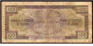 Banknote from Burundi