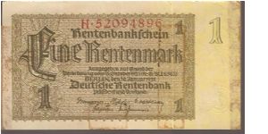 P173
1 Rentenmark Banknote