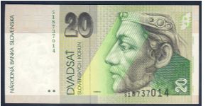 Slovakia 20 Korun 2001 P20c. Banknote