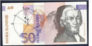 Slovenia 50 Tolarjev 1992 P13. Banknote