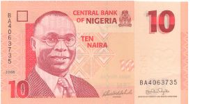 2006 CENTRAL BANK OF NIGERIA 10 NAIRA

P32 Banknote