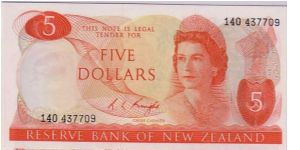 RESERVE BANK OF NZ
 $5.0 Banknote