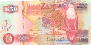 2006 BANK OF ZAMBIA 50 KWACHA

P37e Banknote