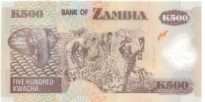 Banknote from Zambia