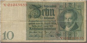 P180
10 Reichsmark Banknote