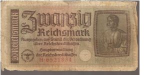 R139
20 Reichsmark Banknote