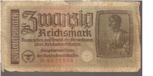 R139
20 Reichsmark Banknote