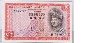 BANK OF MALAYSIA-
$10 RIGGIT 2ND SERIES Banknote