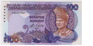 BANK OF MALAYSIA-
$100 RIGGIT Banknote