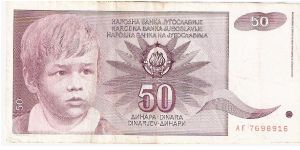 50 dinars; 1990

Thanks De Orc! Banknote