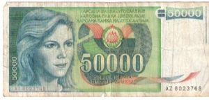 50,000 dinars; 1988

Thanks De Orc! Banknote