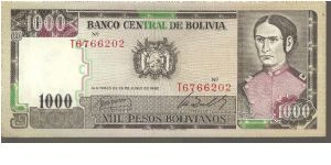 P167
1000 Peso Bolivianos Banknote