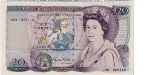BANK OF ENGLAND-
 20 POUNDS Banknote