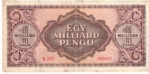 Banknote from Hungary