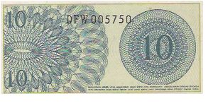 10 SEN

DOH 019159

P # 92 Banknote