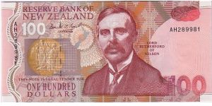 RESERVE BANK OF NZ
$100 Banknote