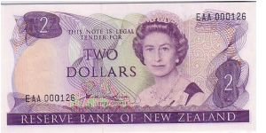 RESERE BANK OF NZ
$2 Banknote