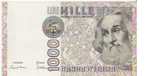 Banknote from Italy