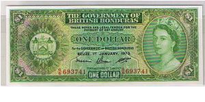 BRITISH HONDURAS-
 $1.0 Banknote