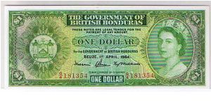 BRITISH HONDURAS-
 $1.0 Banknote