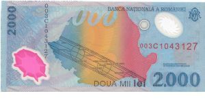 1999 BANCA NATIONALA A ROMANIEI 2000 LEI


**POLYMER NOTE**

P111 Banknote