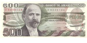 1984 EL BANCO DE MEXICO 500 *QUINIENTOS* PESOS

P79b Banknote