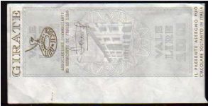 Banknote from Italy