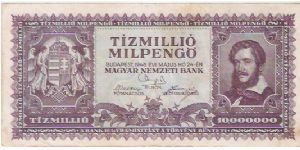 10,000,000 PENGO

16.11.1945

P # 123 Banknote