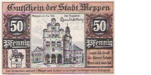 50 PFENNIG

31.5.1921 Banknote