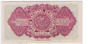 Banknote from Macau