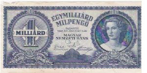 1 MILLIARD PENGO

3.6.1946  

P # 131 Banknote