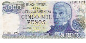 5000 PESOS

65.580.119 B

P # 305 B Banknote
