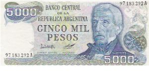 5000 PESOS

97.183.292 A

P # 305 A Banknote