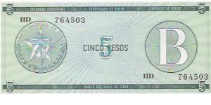 5 PESOS

HD  764503

P # FX 7 Banknote